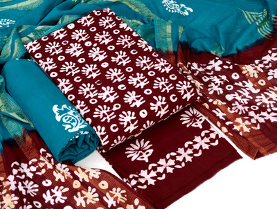 FABZOID Cotton Blend Printed Salwar Suit Material