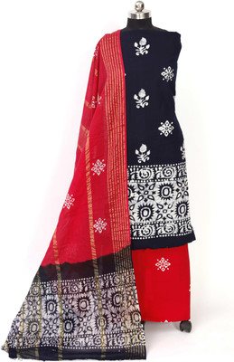 SatSpirited Pure Cotton Printed Salwar Suit Material