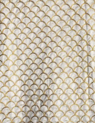 Dudheeba Textiles Silk Blend Embroidered Blouse Material