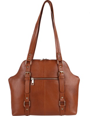 A. K. LEATHER Women Tan Shoulder Bag