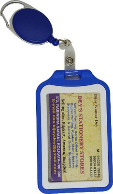 Dey 's stationery store Plastic ID Badge Holder, ID Badge Reel(Pack of 1)