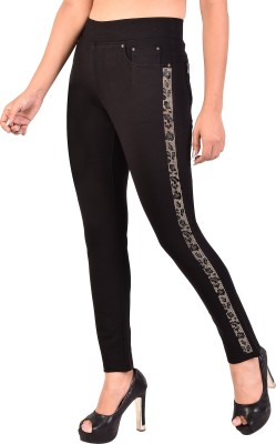 InstaCrysta Black Jegging(Animal Print)