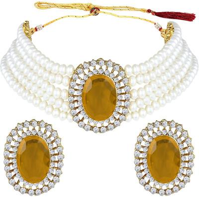 J J Brass, Plastic Gold-plated Gold Jewellery Set(Pack of 1)