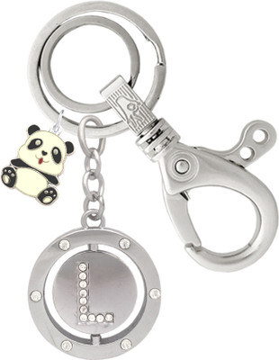 MGP FASHION Round Shape L Alphabet Letter Rotating & Spinner Crystal Stone Silver Hook With Cute Panda Emoji Pendant Good Quality Full Metal New Design For Car Bike Bags Home Office Birthday Gift To Friends Keyring Carabiner Chabi Challa Key Chain MGP FASHION Round Shape L Alphabet Letter Rotating & Spinner Crystal Stone Silver Hook With Cute Panda Emoji Pendant Good Quality Full Metal New Design For Car Bike Bags Home Office Birthday Gift To Friends Keyring Carabiner Chabi Challa Key Chain
