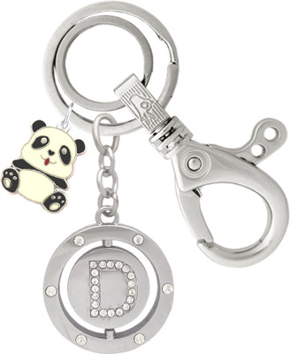 MGP FASHION D Alphabet Letter Rotating & Spinner Crystal Stone Silver Hook With Cute Panda Pendant Good Quality Full Metal New Design For Car Bike Bags Home Office Birthday Gift To Friends Keyring Carabiner Chabi Challa Key Chain MGP FASHION D Alphabet Letter Rotating & Spinner Crystal Stone Silver Hook With Cute Panda Pendant Good Quality Full Metal New Design For Car Bike Bags Home Office Birthday Gift To Friends Keyring Carabiner Chabi Challa Key Chain