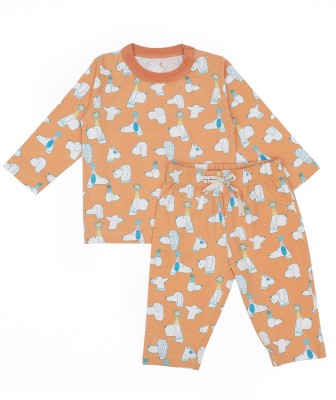 Mi Arcus Kids Nightwear Baby Boys & Baby Girls Printed Cotton Blend(Multicolor Pack of 1)