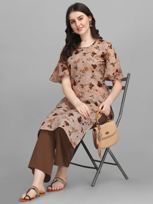 88% OFF on Youthnic Women Printed Straight Kurta(Brown) 88% OFF on Youthnic Women Printed Straight Kurta(Brown)