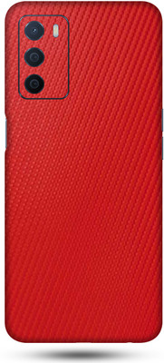 Satisfactory oppo a16, Phone Back side Protector and Camera Protector Mobile Skin(Charming Red Carbon Fibre Skin With Matte Finish)