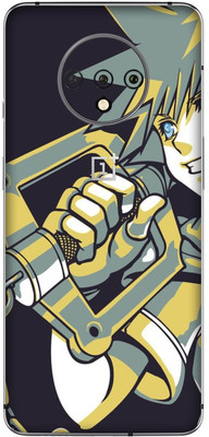 Yuckquee Compatible with OnePlus 7T Mobile Skin/Wrap/Sticker for Back & Sides & Camera, Protective, Stratchless, Matte. D-80 Mobile Skin(Abstract)