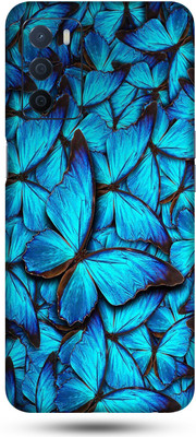 Satisfactory oppo a16, Phone Back side Protector and Camera Protector Mobile Skin(Sky Blue Butterfly Skin With Matte Finish)