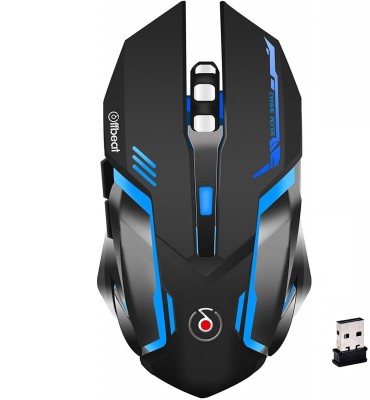 Offbeat RIPJAW 2.4Ghz Rechargeable Wireless Gaming Mouse - 7D Buttons, DPI : 1600,2400,3200, Mice for PC Laptop (Light Weight) Wireless Laser  Gaming Mouse(2.4GHz Wireless, Black)
