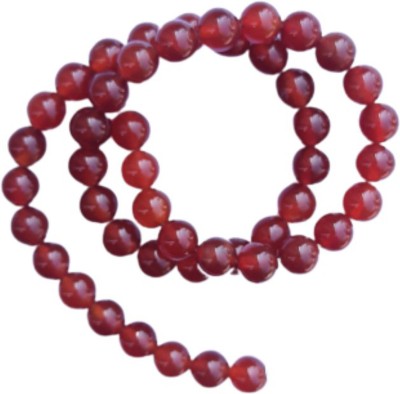 Maitri Export Maitri Export Natural Red Onyx Crystal - Stone/Beads/Gemstone 8mm Round Loose Beads in String for Making Necklace/Jewelry/Bracelet/Mala Agate Stone Chain