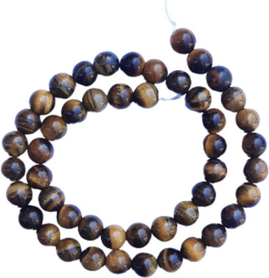 Maitri Export Maitri Export Natural Tiger Eye Crystal - Stone/Beads/Gemstone 8mm Round Loose Beads in String for Making Necklace/Jewelry/Bracelet/Mala Agate Stone Layered