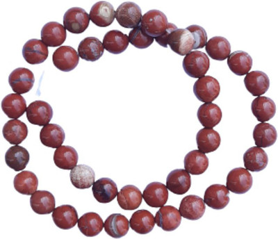 Maitri Export Maitri Export Natural Red Jasper Crystal - Stone/Beads/Gemstone 8mm Round Loose Beads in String for Making Necklace/Jewelry/Bracelet/Mala Agate Stone Layered