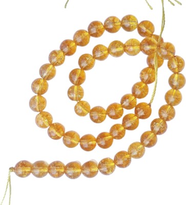 Maitri Export Maitri Export Natural Citrine Crystal - Stone/Beads/Gemstone 8mm Round Loose Beads in String for Making Necklace/Jewelry/Bracelet/Mala Agate Stone Chain