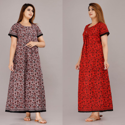 SHRI SHYAM PRINTS Women Nighty(Multicolor)