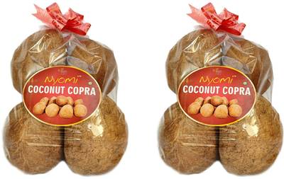 Nyomi Dry coconut copra|Bhaidoj gola without any scratch|sabut gola|khopra vati|sabut gota nariyal| (premium quality 4 pieces pack) Dry Copra