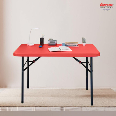 Supreme Swiss for Home & Garden Blow Moulded Plastic Outdoor Table(Finish Color - Coke Red, DIY(Do-It-Yourself))