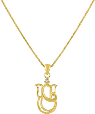 Silver Point BAL GANESHA SILVER PLATED PENDANTB Gold-plated Cubic Zirconia Alloy Pendant Set