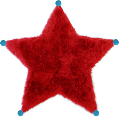 PICKKART Microfibre Geometric Baby Pillow Pack of 1(Red)