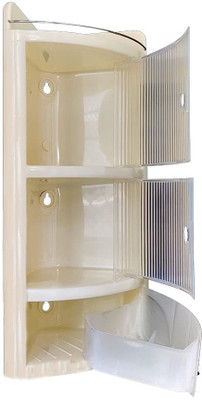 URBAN CHOICE storage washbasin rack and shelf Plastic Wall Shelf(Number of Shelves - 3)
