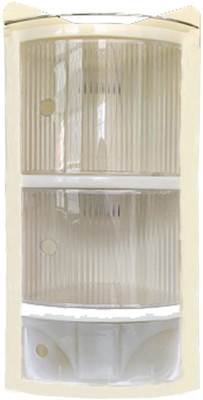 URBAN CHOICE corner rack shelf organizer storage washbasin mirror cabinet Plastic Wall Shelf(Number of Shelves - 3)