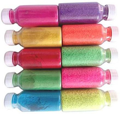 pleasing forest Pack of 10 Rangoli Powder(Multicolor)