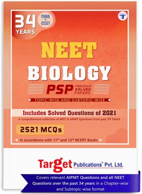 34 Years NEET And AIIMS & AIPMT Biology Chapterwise Previous Year Solved Question Paper Book (PSP) | Topicwise MCQs With Solutions | 1988 To 2021 | Smart Tool To Crack NEET Exam(Paperback, Content Team at Target Publications)