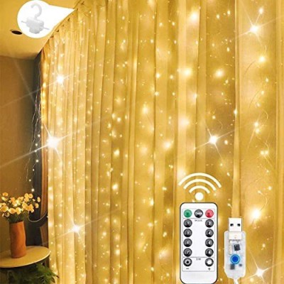 THE Bling STORES 12 LEDs 3 m Yellow Flickering Strip Rice Lights(Pack of 1)