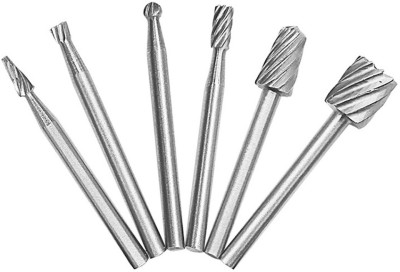 uptodateprouducts 6pcs Milling Burrs Cutter Dremel Accessories Dremel Tools Dremel Heads Rotary Tool Accessories Wood Drill Bits Abrasive Tools Rotary Bit Set(6 Bits)