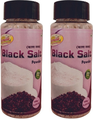 Dharmasut Kala Namak | Black Salt | Twin Bottle Packing 300g Black Salt(300 g, Pack of 2)