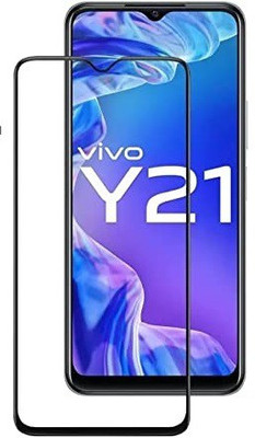welldesign Edge To Edge Tempered Glass for Vivo Y20t, VIVO Y20T(Pack of 1)