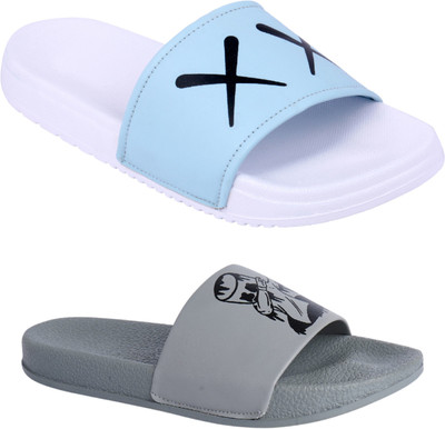 PRIMAN Men Slides(Multicolor , 8)