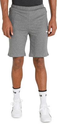 PUMA Solid Men Grey Regular Shorts