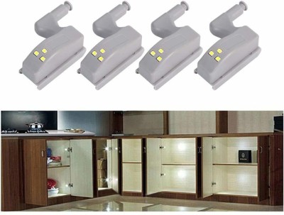 pinkparifashion Cabinet Hinges LED Light for Kitchen Cabinet Wardrobe Cupboard Closet Night Lights, Living Room/Bedroom/Wardrobe Night Lights(Pack of 2) Smart Sensor Light