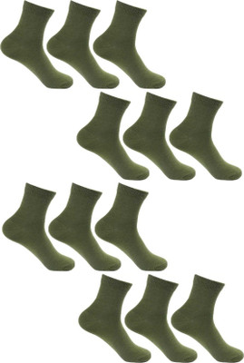 Akeeta Men Solid Mid-Calf/Crew(Pack of 12)