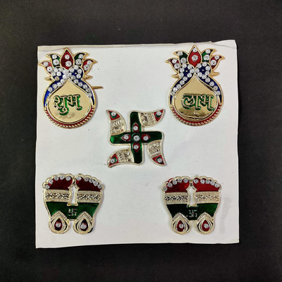 chuz n pick 6.35 cm Diwali Decoration Non-Reusable Sticker(Pack of 5)