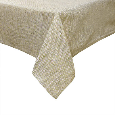 KUBER INDUSTRIES Self Design 4 Seater Table Cover(Cream, Cotton)
