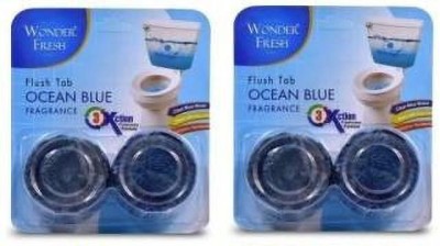 WonderFrsh Flush Tab Ocean Blue(100g X 2) Ocean Block Toilet Cleaner(2 x 100 g)