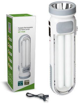 ECOSKY 7102B Tube Led Rechargeable Torch 2 Tubes emergency light with emergency light 5 hrs Torch Emergency Light(White)