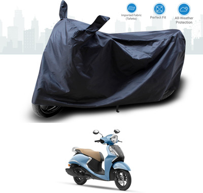 GOSHIV-car and bike accessories Two Wheeler Cover for Yamaha(Fascino 125 FI, Black)