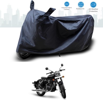 GOSHIV-car and bike accessories Two Wheeler Cover for Royal Enfield(Classic 350, Black)