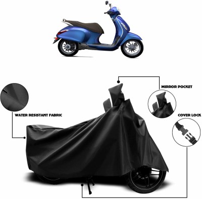 KEDIT Waterproof Two Wheeler Cover for Universal For Bike(Chetak, Black)