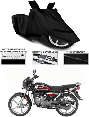 KEDIT Waterproof Two Wheeler Cover for Hero(Splendor Plus, Black)