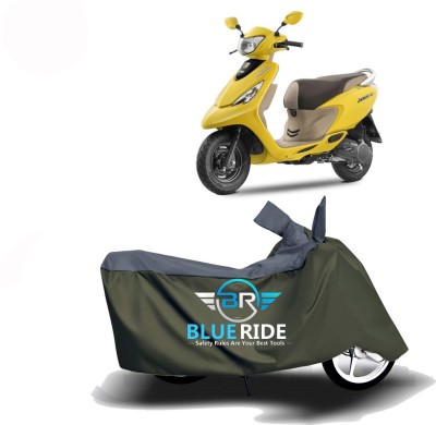 BLUERIDE Two Wheeler Cover for TVS(Scooty Zest 110, Green)
