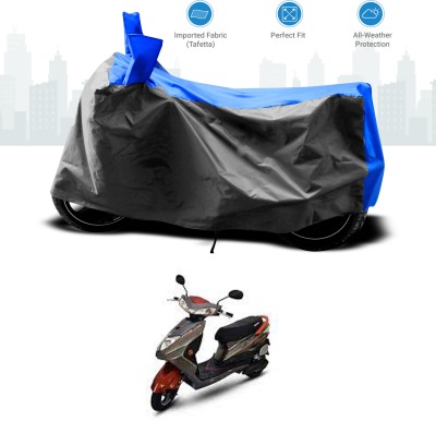 GOSHIV-car and bike accessories Two Wheeler Cover for Okinawa(Ridge Plus, Blue)