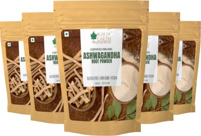 Bliss of Earth USDA Organic 5x453 GM Ashwagandha Powder Original For Stress Relief (Pack Of 5)(5 x 453 g)
