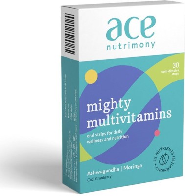 Ace Nutrimony Mighty Multivitamins Oral Strips for Daily Wellness and Nutrition(30 No)