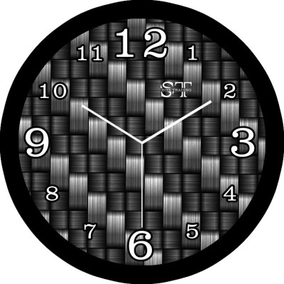 siya trading Analog 28 cm X 28 cm Wall Clock(Black, With Glass, Standard)