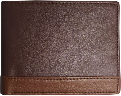 LYREM Men Brown, Tan Artificial Leather Wallet(3 Card Slots)
